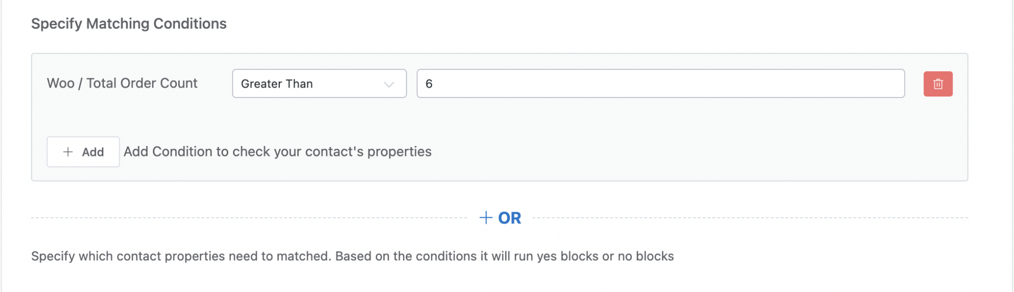 Condition block groups