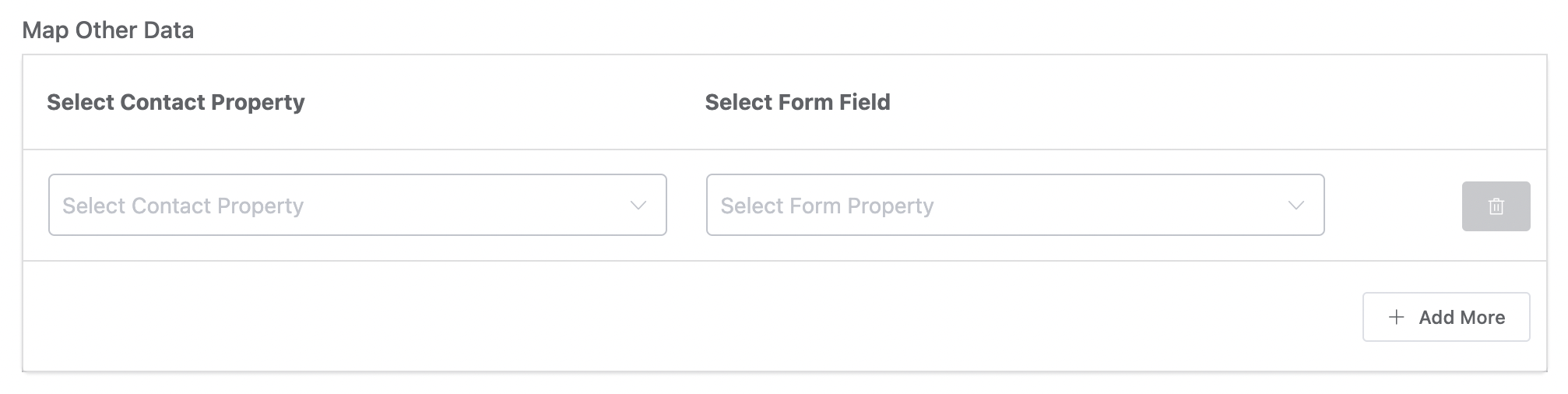 Form many dropdown mapper